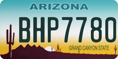 AZ license plate BHP7780
