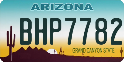 AZ license plate BHP7782
