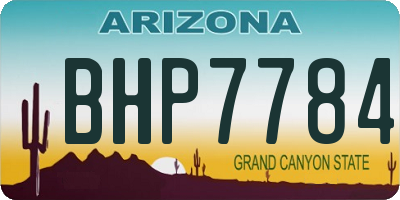 AZ license plate BHP7784
