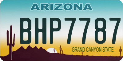 AZ license plate BHP7787
