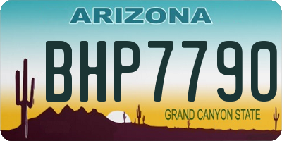 AZ license plate BHP7790