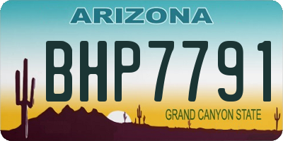 AZ license plate BHP7791