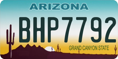 AZ license plate BHP7792