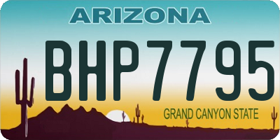 AZ license plate BHP7795