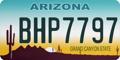 AZ license plate BHP7797