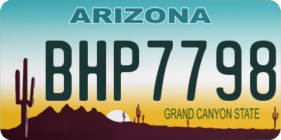 AZ license plate BHP7798