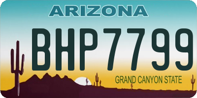 AZ license plate BHP7799