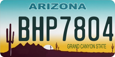 AZ license plate BHP7804