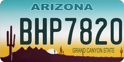 AZ license plate BHP7820