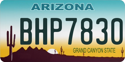 AZ license plate BHP7830