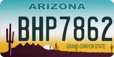 AZ license plate BHP7862