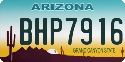 AZ license plate BHP7916