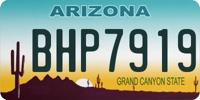 AZ license plate BHP7919