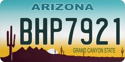 AZ license plate BHP7921