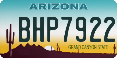 AZ license plate BHP7922