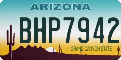 AZ license plate BHP7942