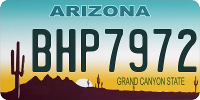 AZ license plate BHP7972