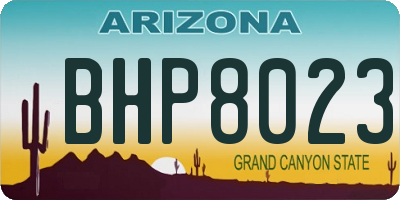 AZ license plate BHP8023