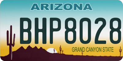 AZ license plate BHP8028