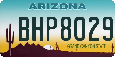AZ license plate BHP8029