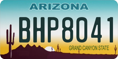 AZ license plate BHP8041
