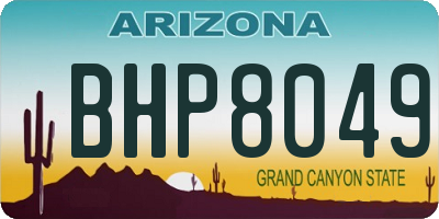 AZ license plate BHP8049