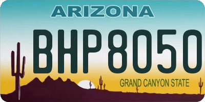 AZ license plate BHP8050