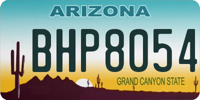 AZ license plate BHP8054
