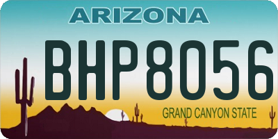 AZ license plate BHP8056