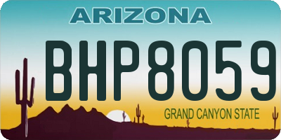 AZ license plate BHP8059