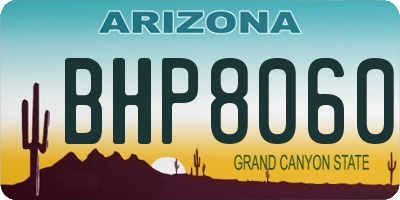 AZ license plate BHP8060