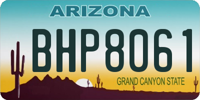 AZ license plate BHP8061
