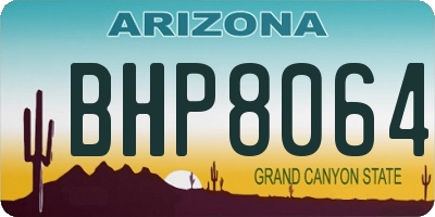 AZ license plate BHP8064