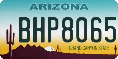 AZ license plate BHP8065