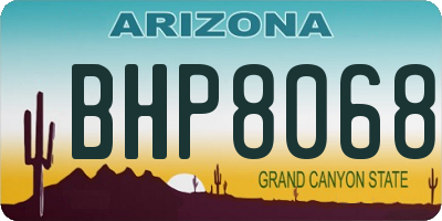 AZ license plate BHP8068