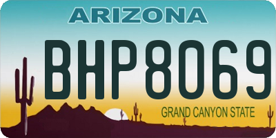 AZ license plate BHP8069