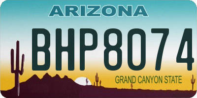 AZ license plate BHP8074