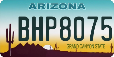AZ license plate BHP8075