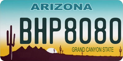 AZ license plate BHP8080