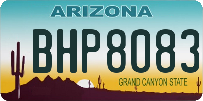 AZ license plate BHP8083