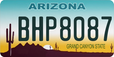 AZ license plate BHP8087