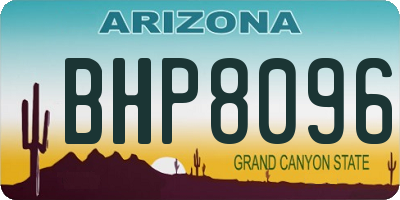 AZ license plate BHP8096