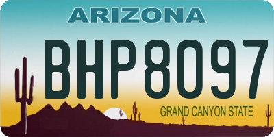 AZ license plate BHP8097