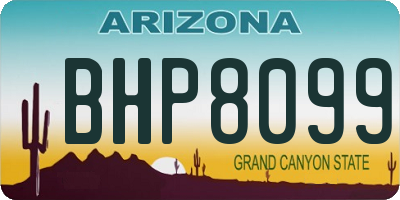 AZ license plate BHP8099
