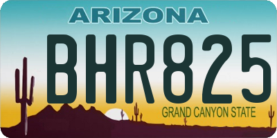 AZ license plate BHR825