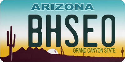 AZ license plate BHSEO