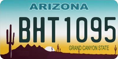 AZ license plate BHT1095