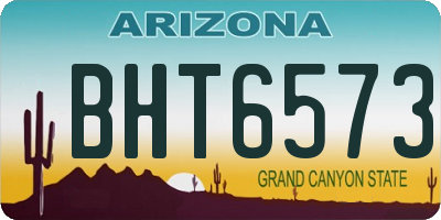 AZ license plate BHT6573