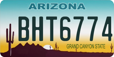 AZ license plate BHT6774