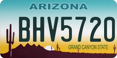 AZ license plate BHV5720